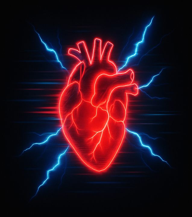 Glowing heart illustration